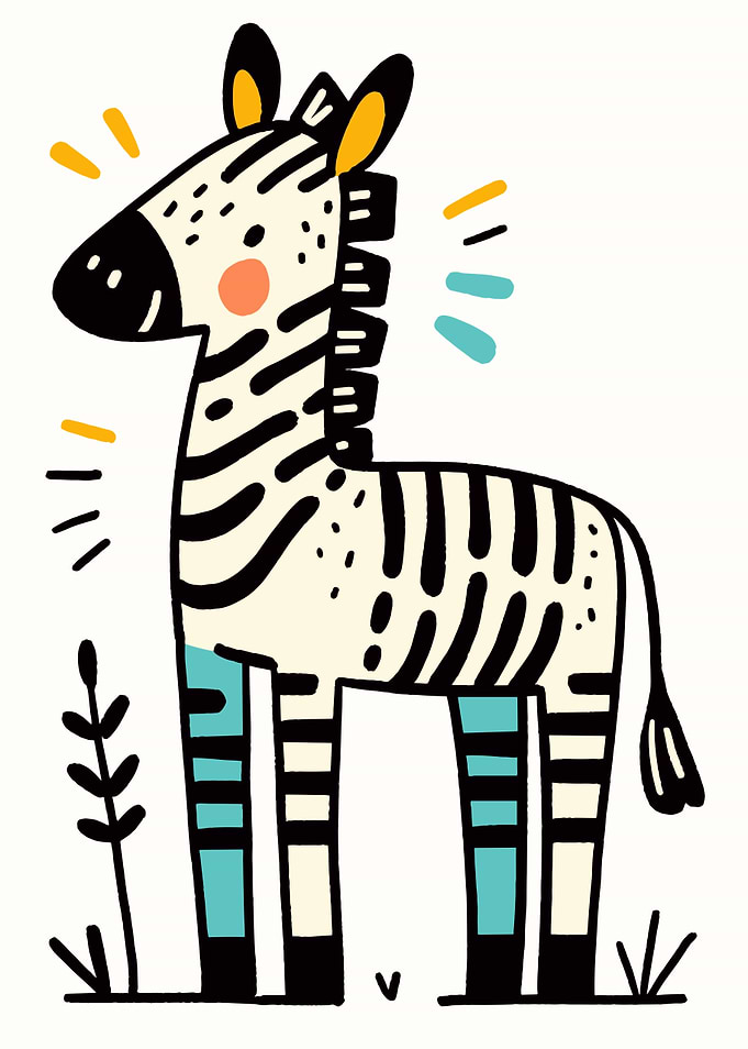 Cute Zebra Illustration