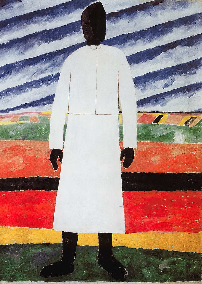 Abstract Figure in White by Kazimir Malevich