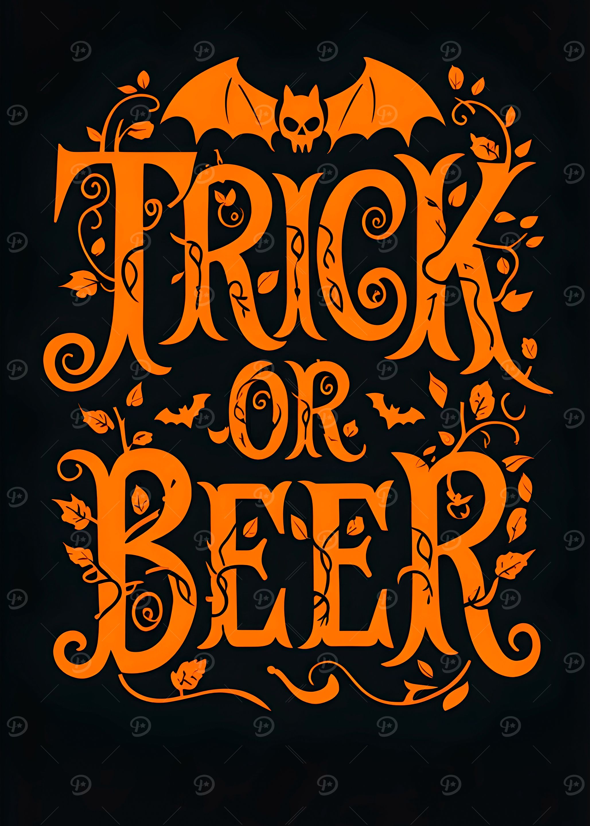 Trick or Beer Halloween Design