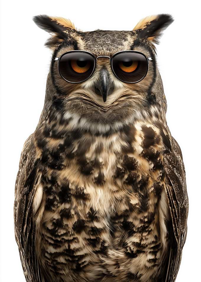 Cool Owl with Sunglasses