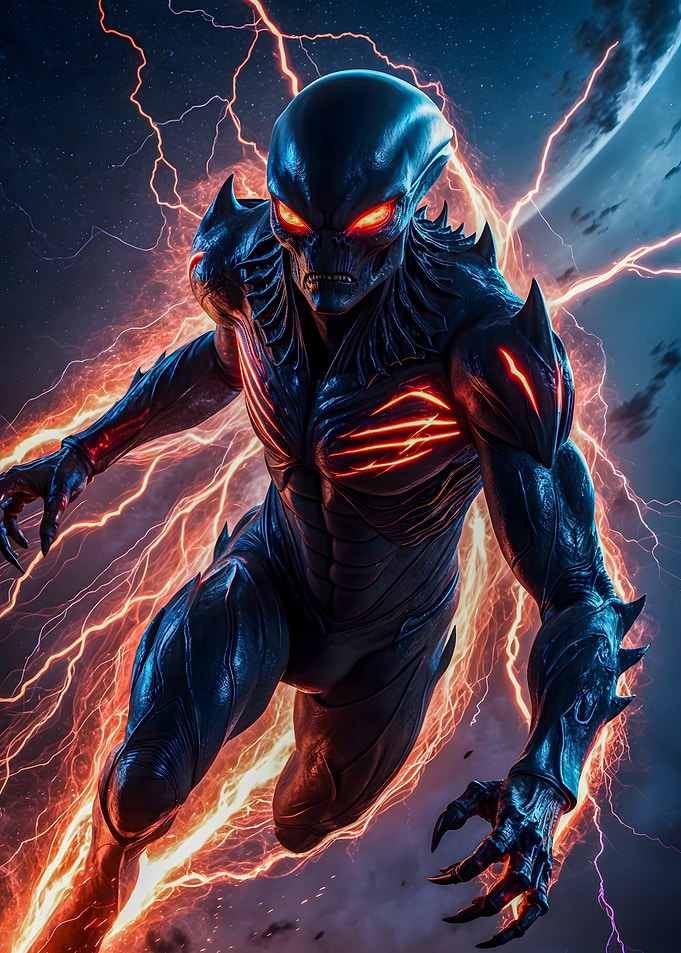 Alien Creature with Lightning