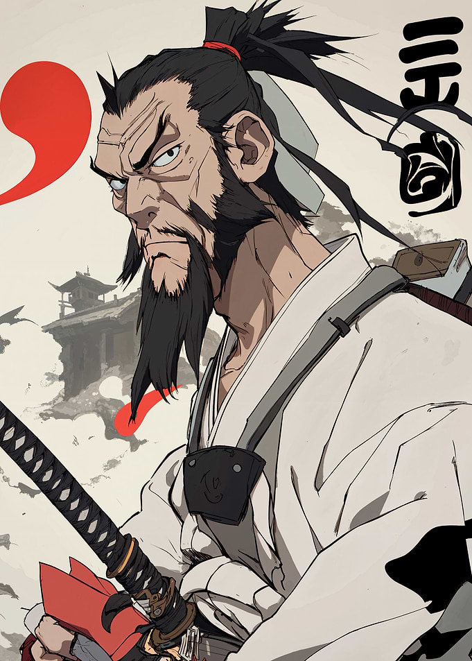 Samurai Warrior Illustration
