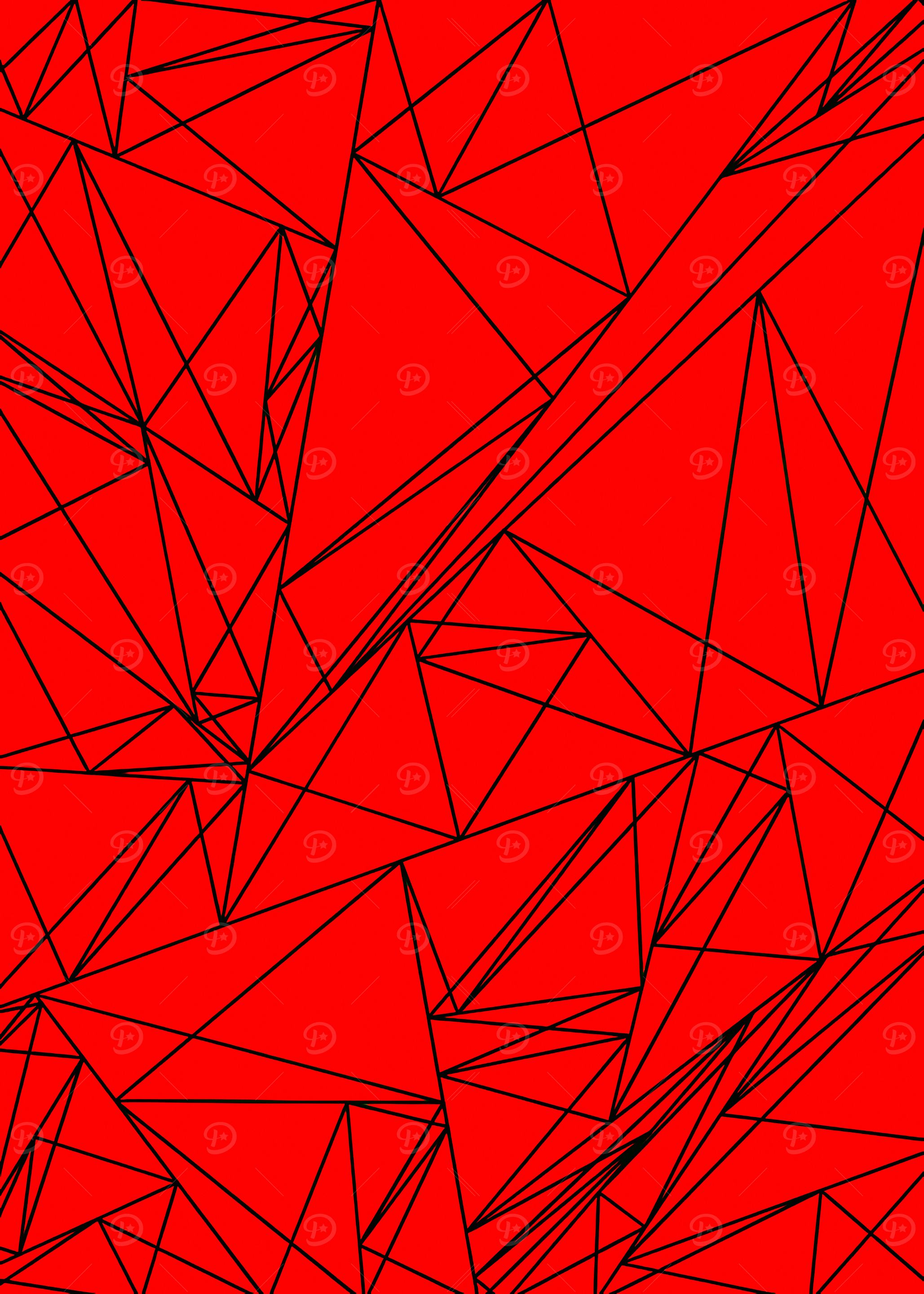 Red Geometric Abstract