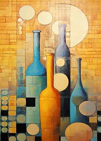 Abstract Bottle Still Life