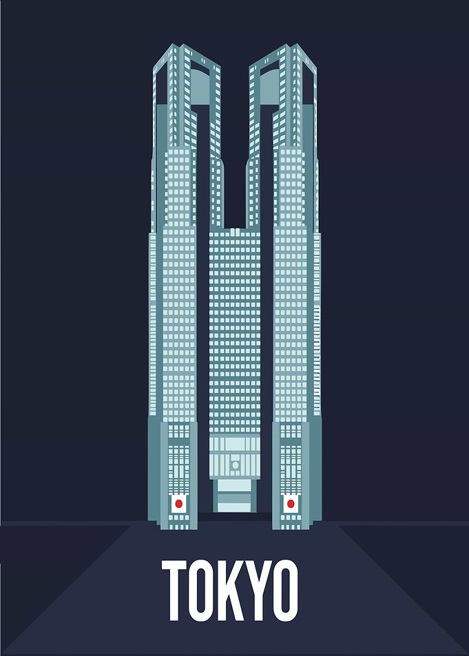 Tokyo Skyline Illustration