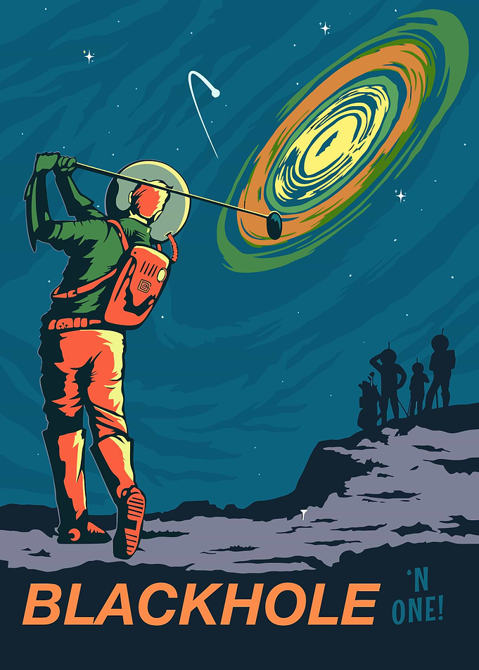 Space Golf Poster