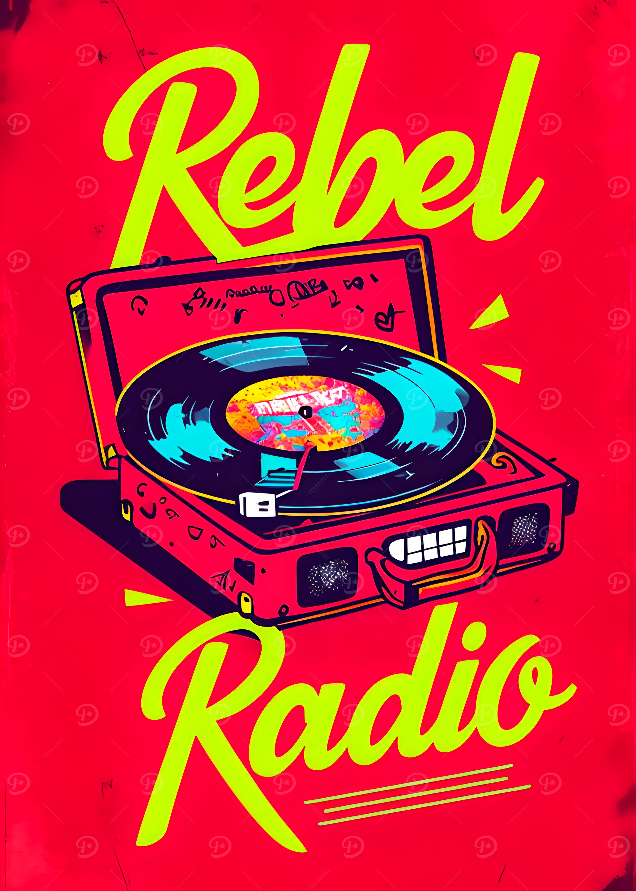 Rebel Radio Vintage Poster