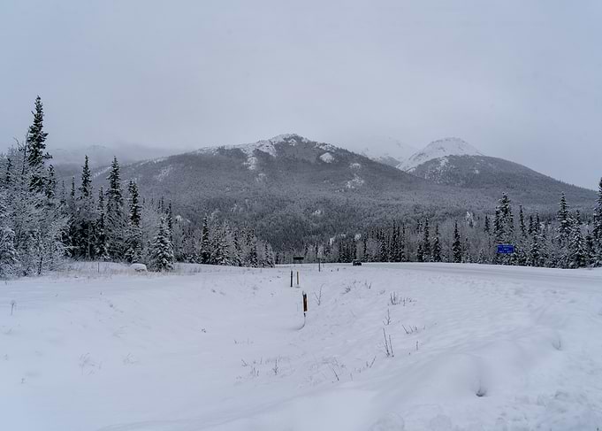 Snowy Mountain Landscape