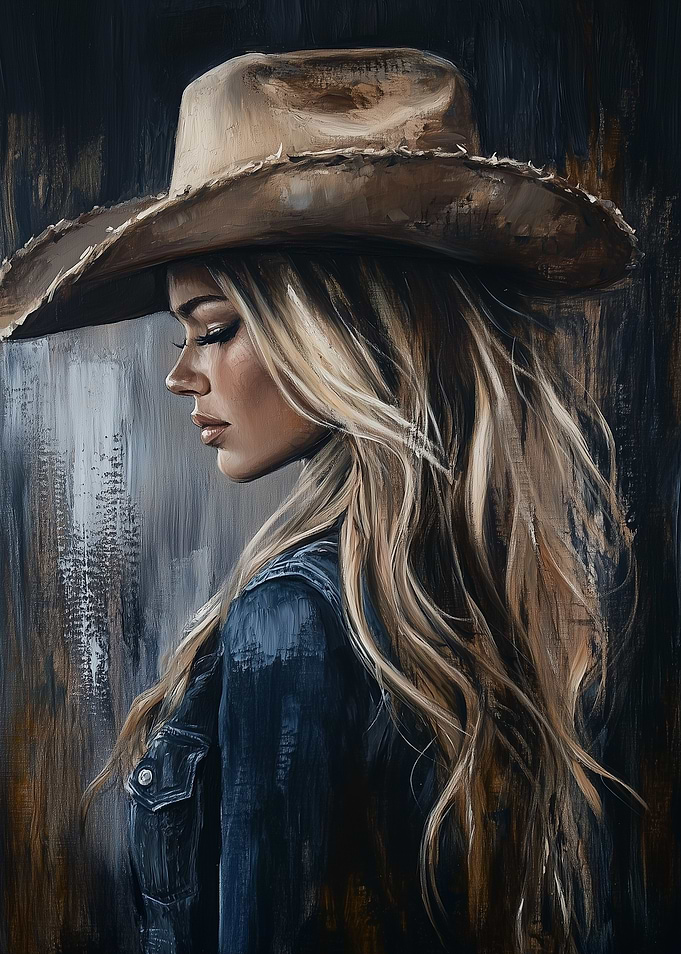 Cowgirl Portrait Cowboy