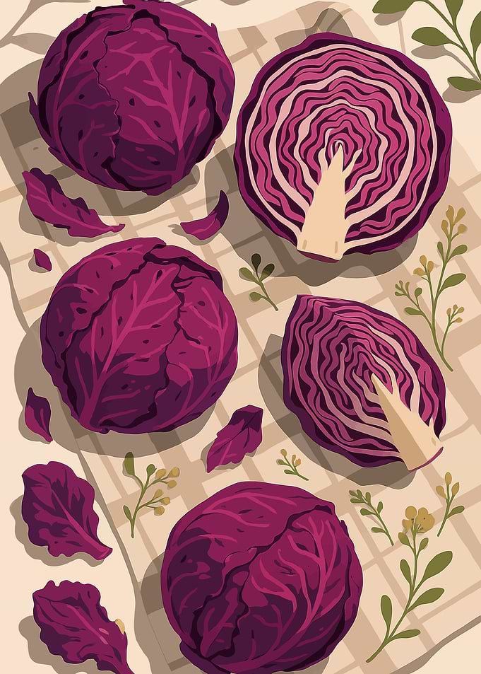 Purple Cabbage – A Stylized Tablescape