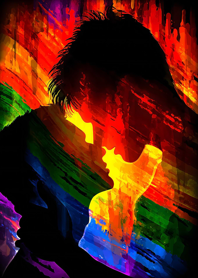 Rainbow Love Silhouette