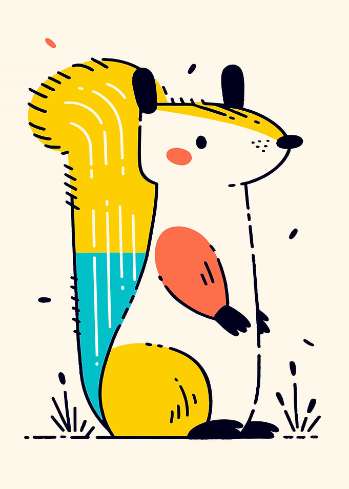 Cute Cartoon Squirrel