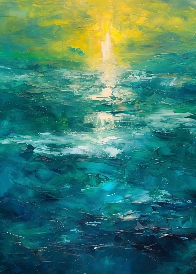 Abstract Ocean Sunset