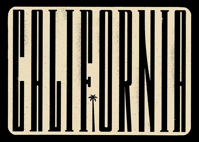 California Palm Tree Graphic