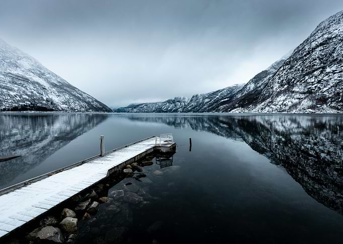 Snowy Mountain Lake