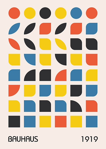 Bauhaus Geometric Art Print