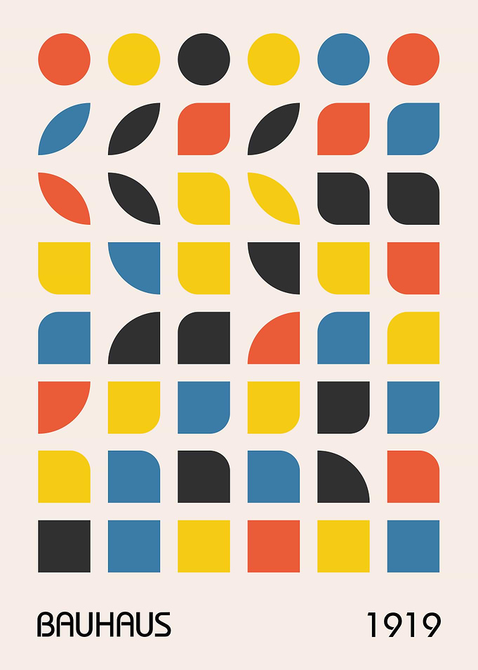 Bauhaus Geometric Art Print