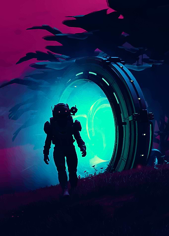 Spacefarer at the Gateway