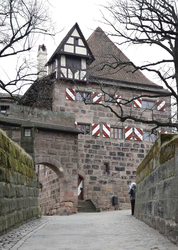 Medieval Stone Castle Entrance in Nuernberg