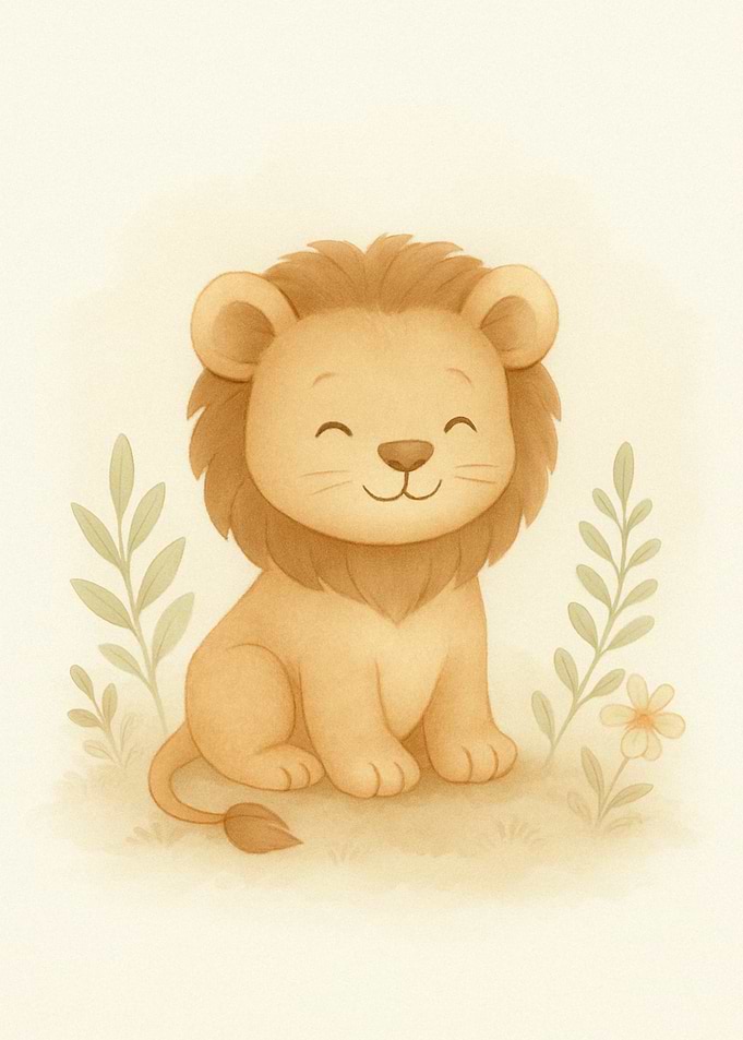 Cute Cartoon Lion