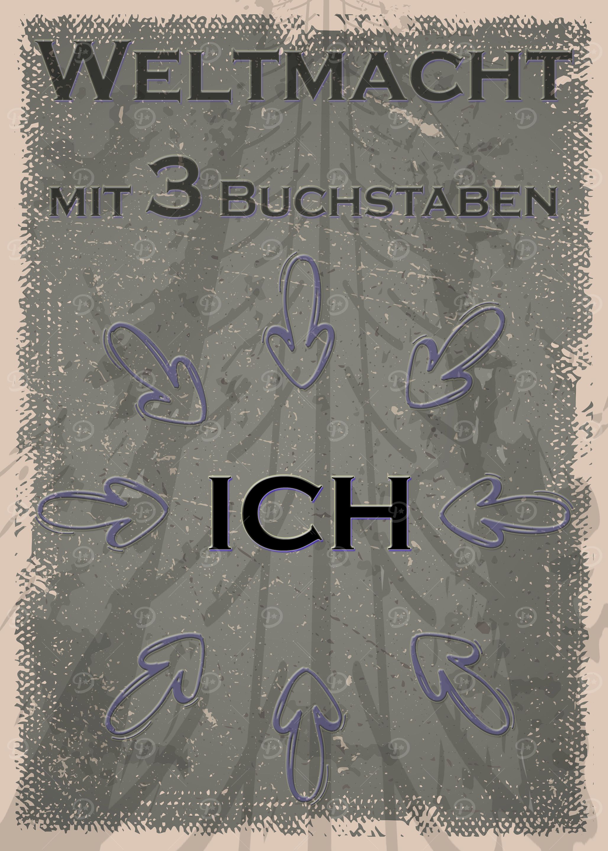 Weltmacht with 3 Letters = Ich