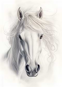 White Horse Portrait