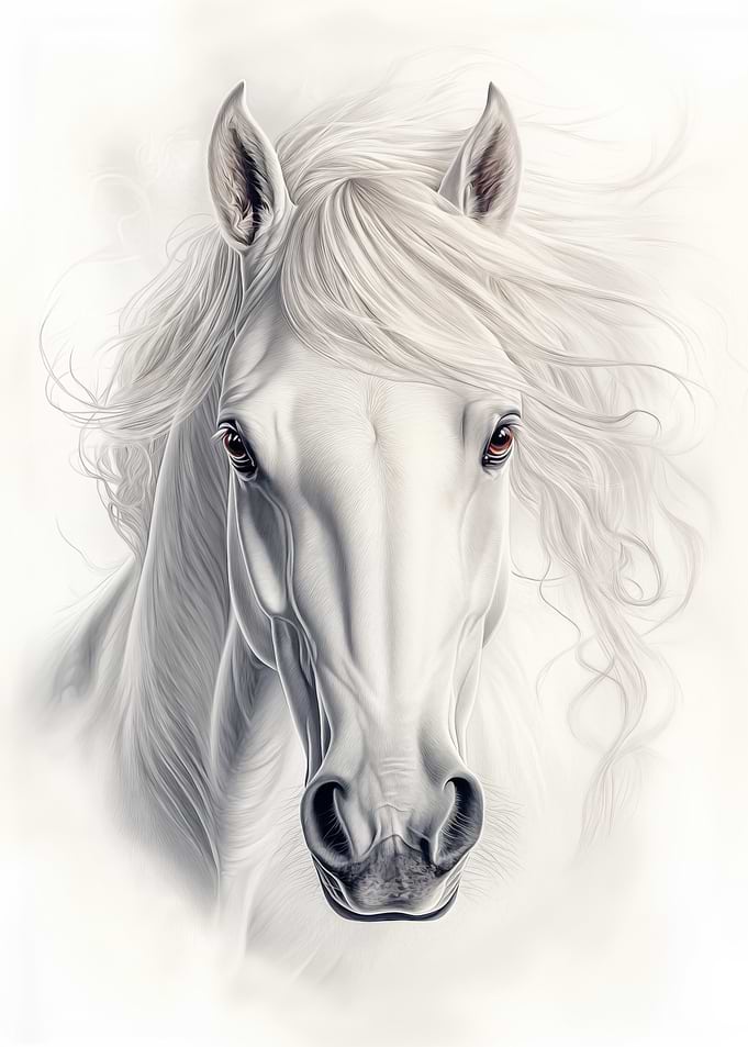 White Horse Portrait