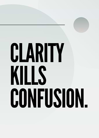 Clarity Kills Confusion Poster