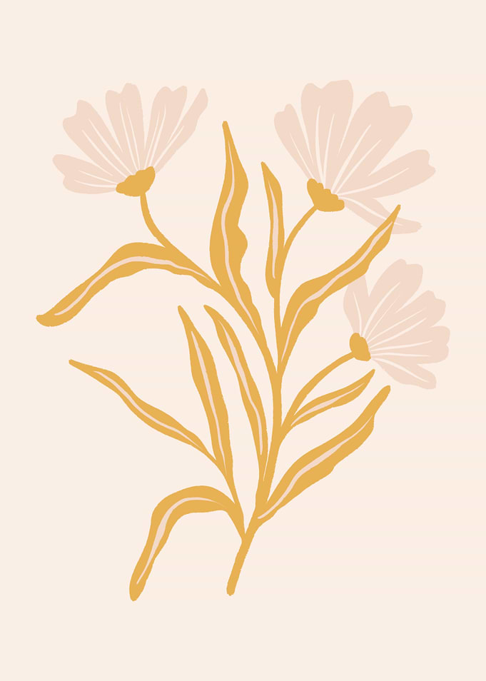 Modern Wildflowers in Earth Tones