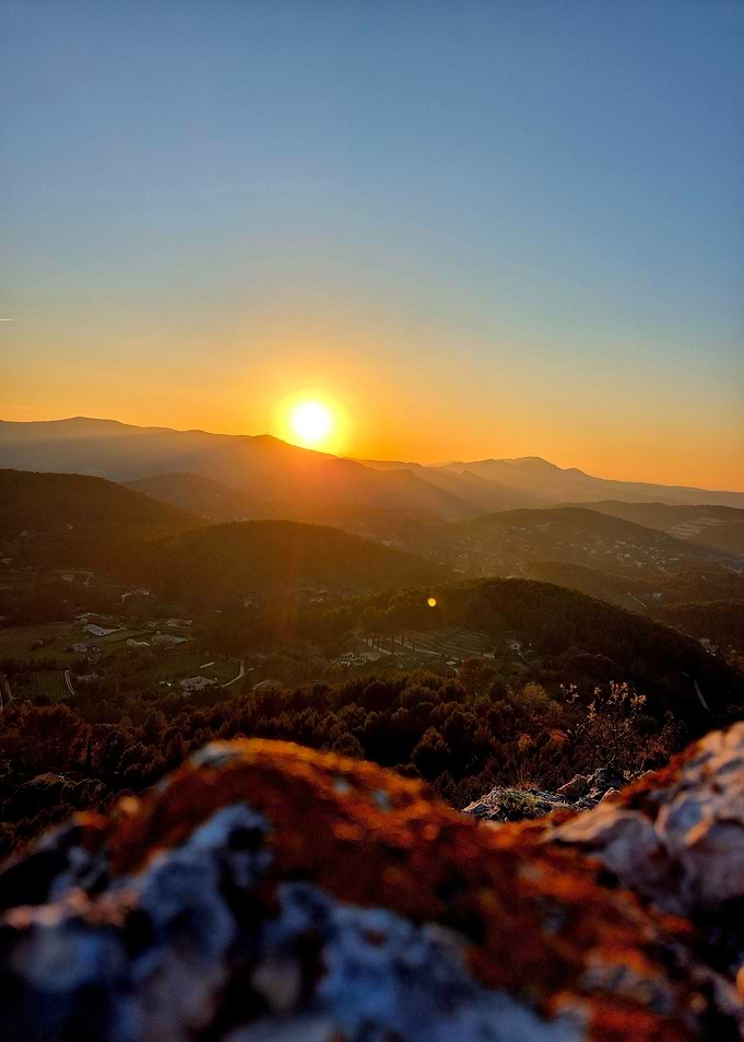 Sunset Over Mountains
