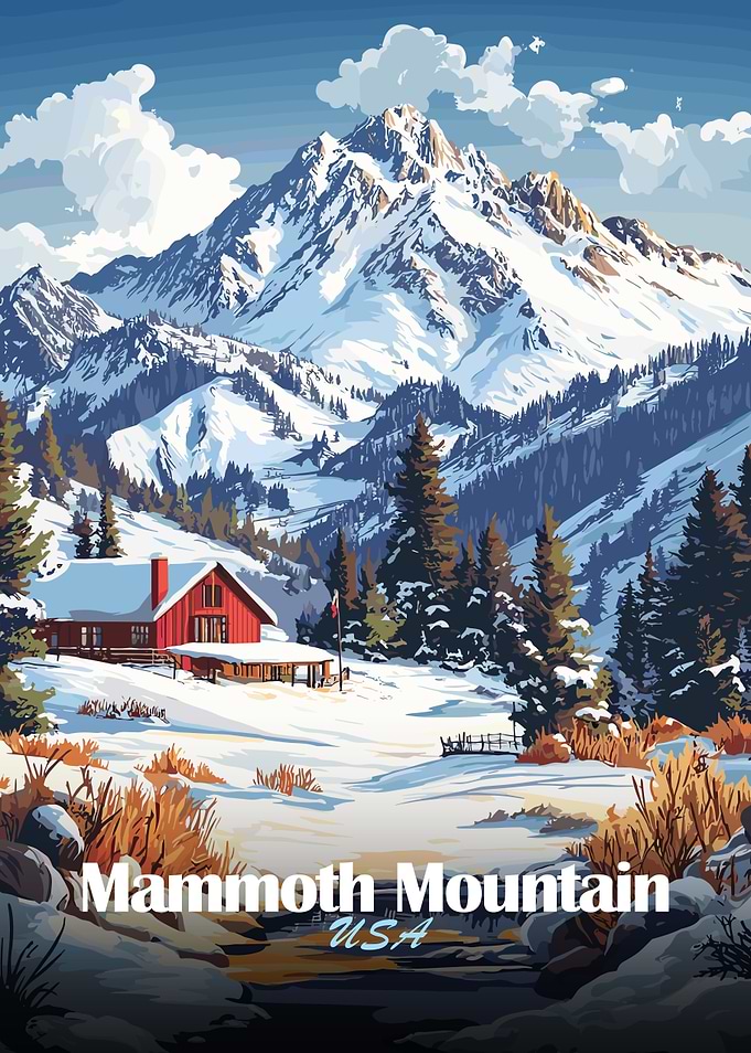 Mammoth Mountain Winter Scene