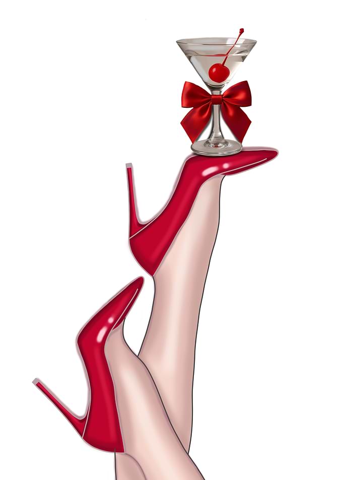 Red Heels and Martini