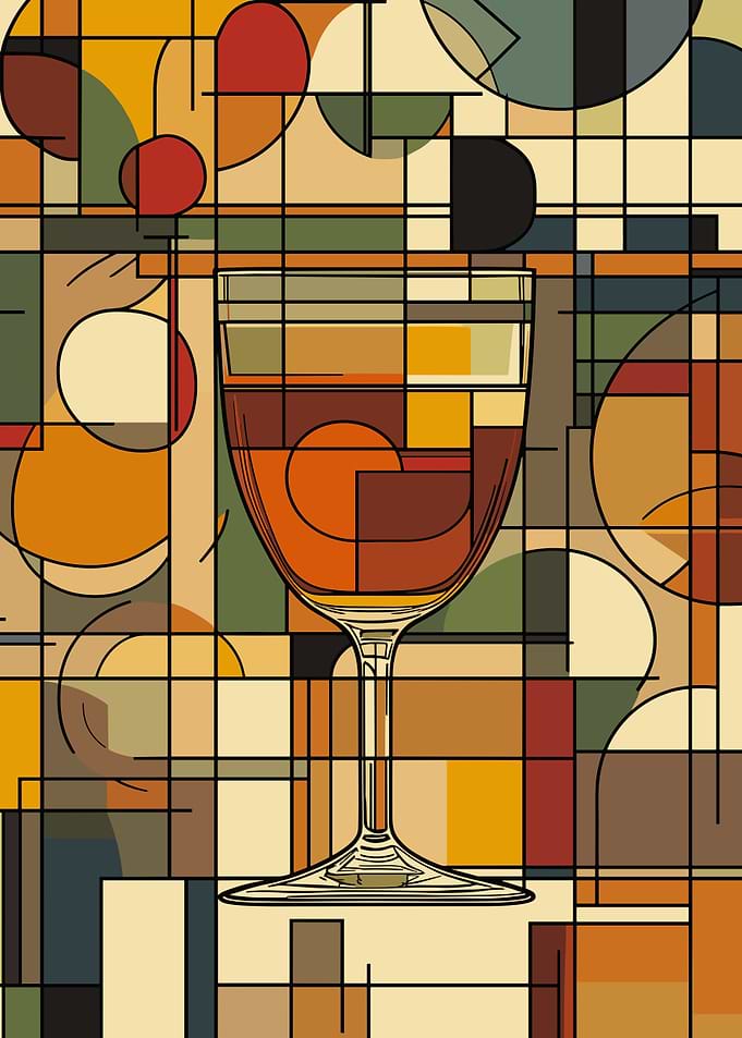 Abstract Geometric Glass