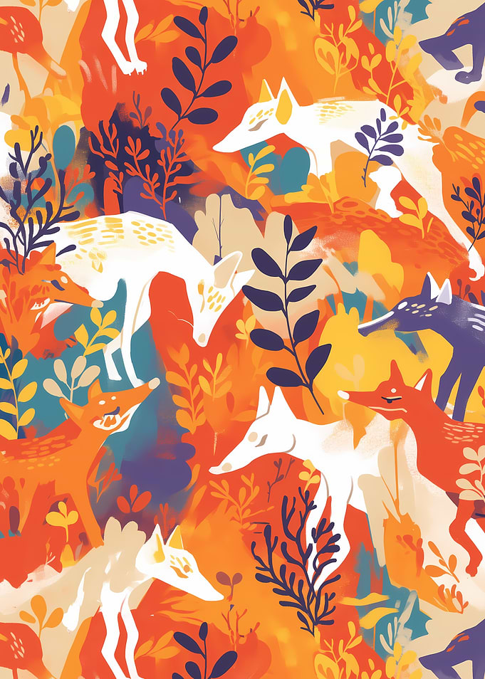 Foxes in Forest