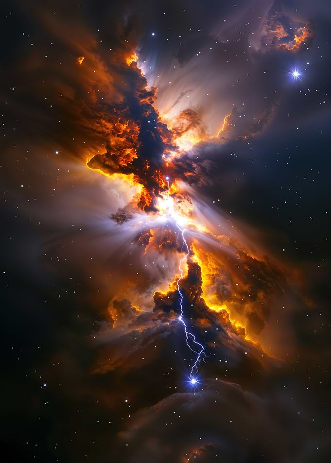 Cosmic Lightning Storm
