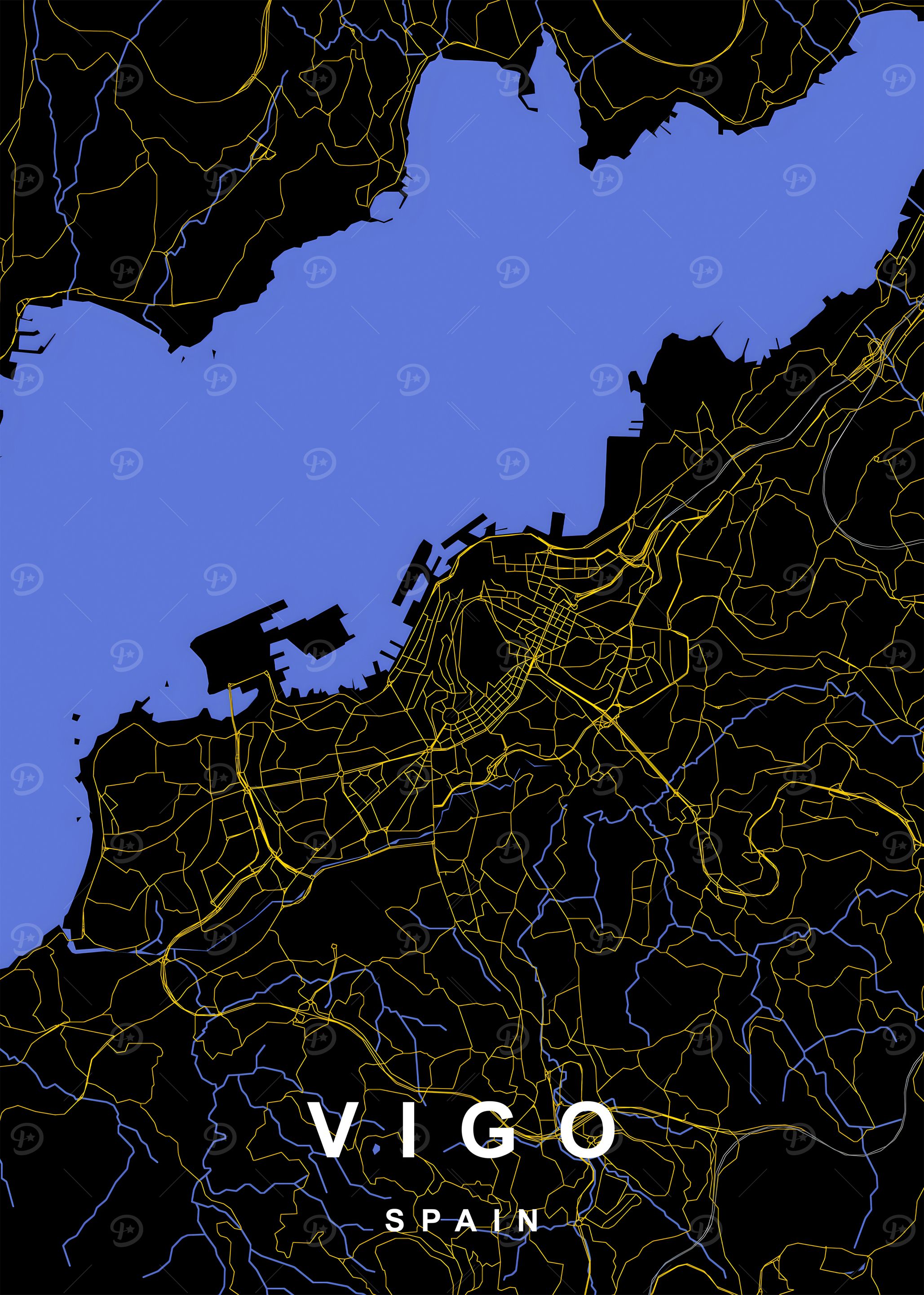 Vigo, Spain City Map