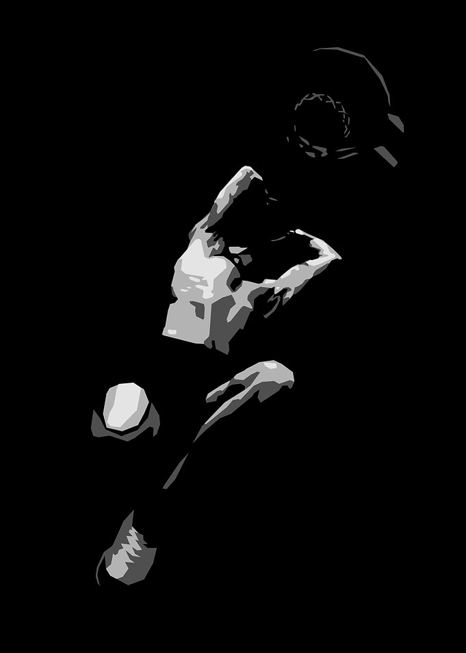 Silhouette of a Basketball
