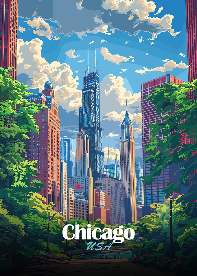 Chicago Skyline Illustration