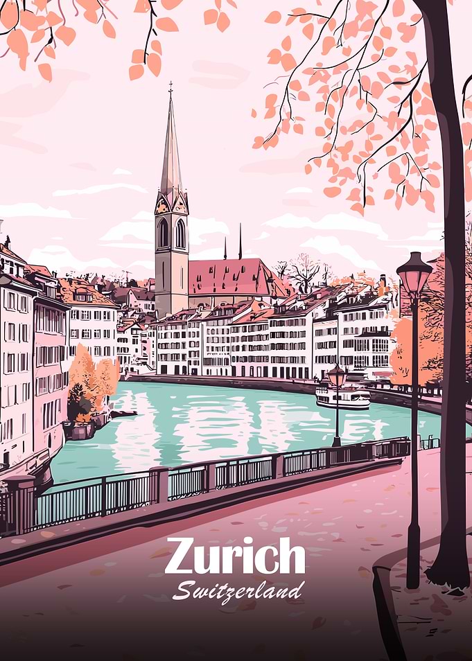 Zurich Cityscape Illustration