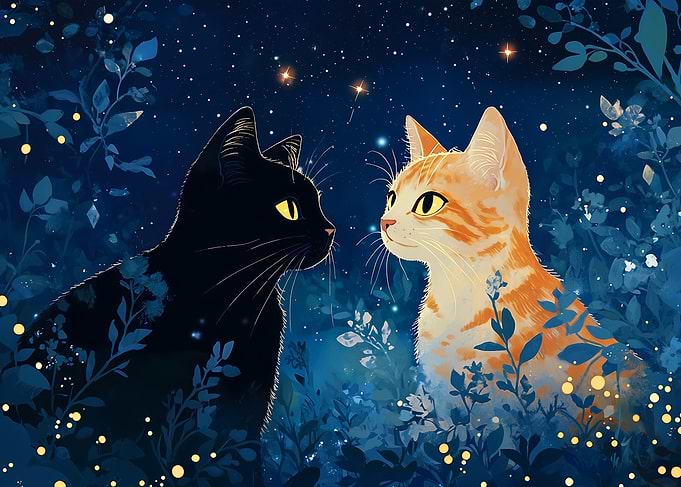 Cats Under the Stars
