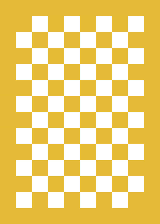 Yellow and White Checkerboard