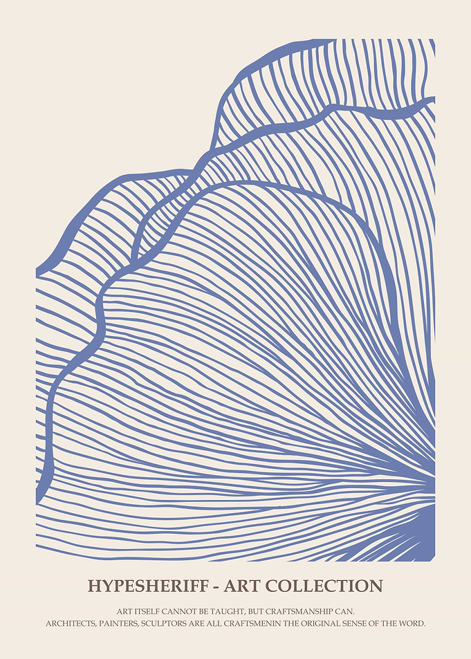 Abstract Flower Line Art