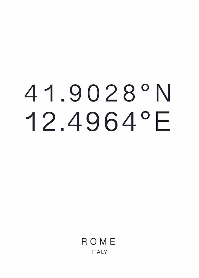 Rome Coordinates Print