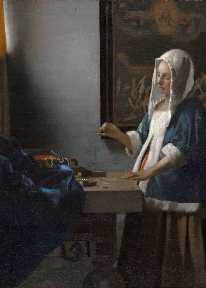 Woman Weighing Jewelry