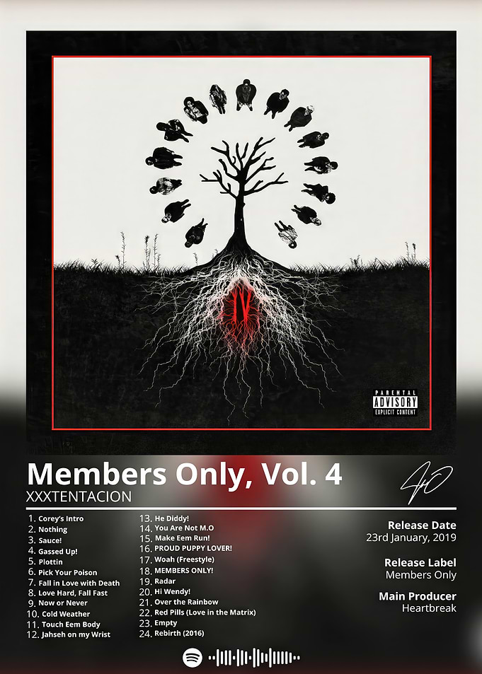 XXXTENTACION Members Only Vol. 4 Album Cover