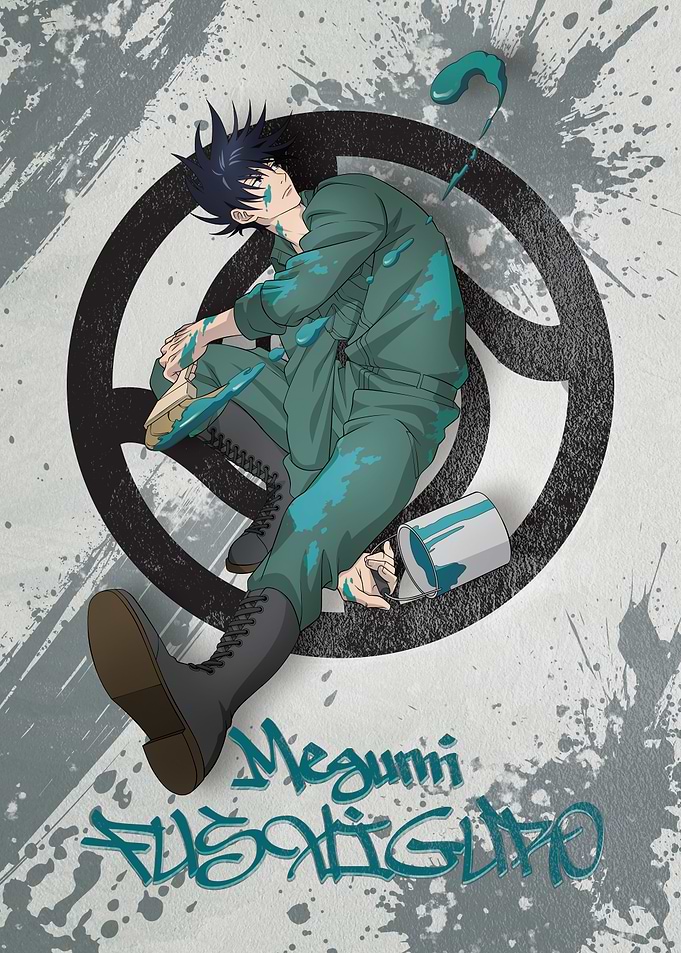JJK Megumi Fushiguro Graffiti style