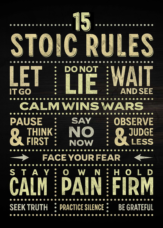 15 Stoic Rules Poster