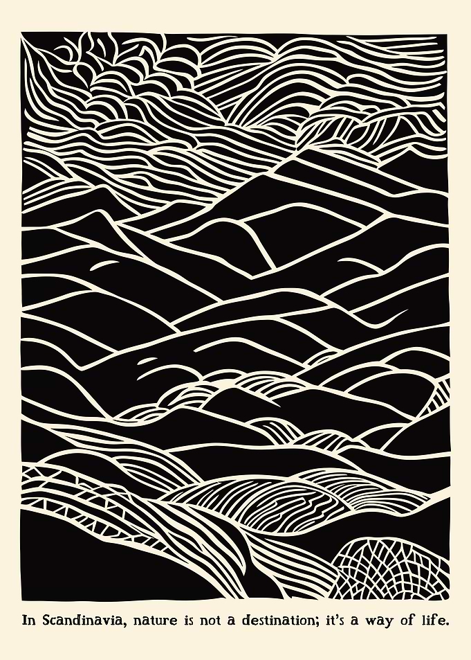 Scandinavian Landscape Print