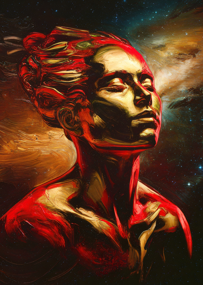 Woman Face in Galactic