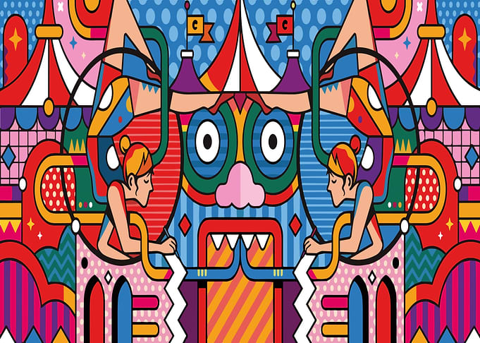 Circus Acrobat Illustration